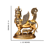 Mahishi,Kamdhenu, Kalyani,Gomata,Vasundhra,Brass Kamdhenu Cow Superfine Large