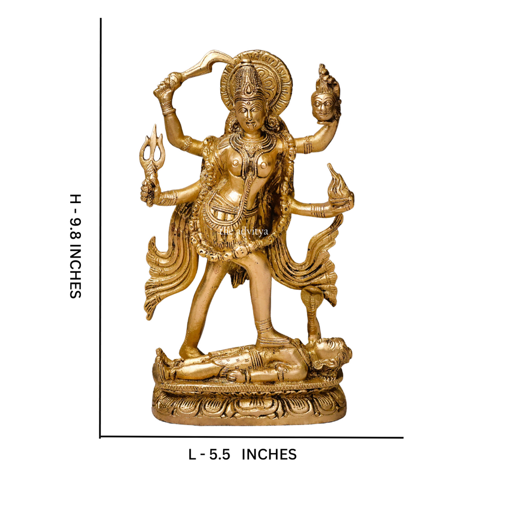 The Advitya Brass Maa Kali Statue Kali Mata Statue