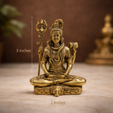 Shiva Murti | Brass Superfine Finish | Serene Meditation Form | 3"