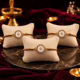 Trishul Charm Braclet Rakhi Pack of 3 with  (Roli+Chawal)