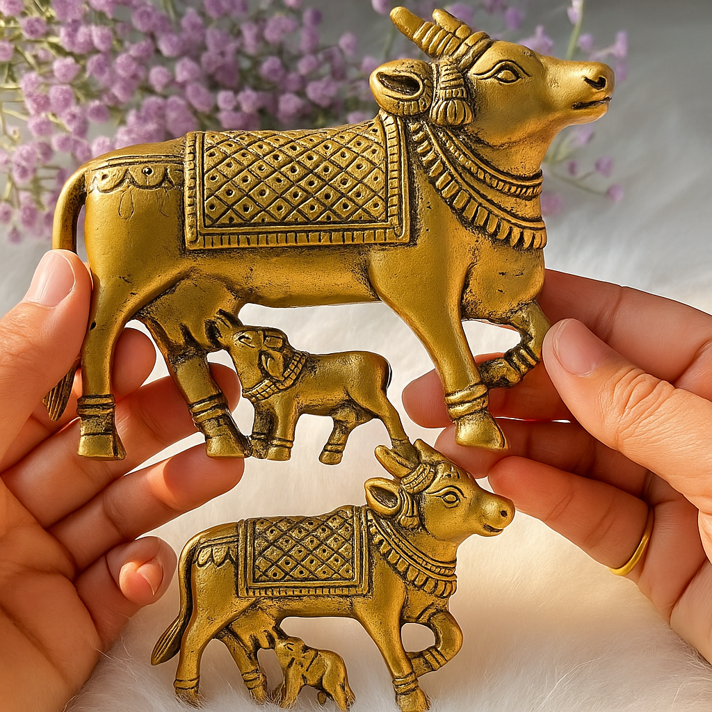 Marble Cow With Calf Pair  wall Hanging