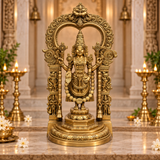 Brass Lord Venkateswara Balaji Idol for Home Temple & Décor | Handmade Brass Murti
