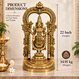Brass Lord Venkateswara Balaji Idol for Home Temple & Décor | Handmade Brass Murti