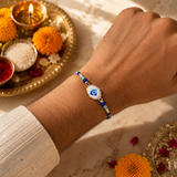 Evil Eye Thread Rakhi for Bhai  (Roli + Chawal)