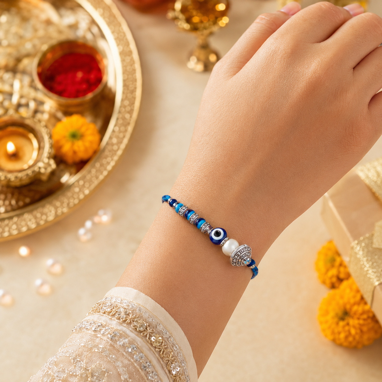 Evil Eye Lumba for Bhabhi (Roli + Chawal)