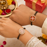 Meenakari Floral Mangalsutra Bracelet for Bhabhi Assorted Colours Pack of 2 with Roli Chawal