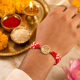 Om Pearl Rakhi – Set of 3 with Roli Chawal