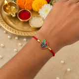 Sri Nath Ji Rakhi Adjustable for Brother With Roli Chawal