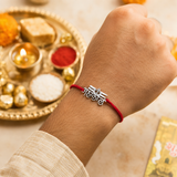 Mahakal,OM Trishul with Badam Rakhi Pack of 3  (Roli+Chawal)