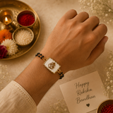 Ganesha Designer Rakhi Collection Set of 3 with Premium Adjustable Thread with Roli Chawal