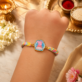 Kids Designer Rakhi Collection Set of 5 with Premium Adjustable Thread with Roli Chawal