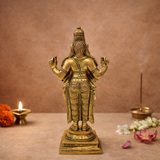 Brass Dhanvantri Idol – 6.3 Inch Standing Statue