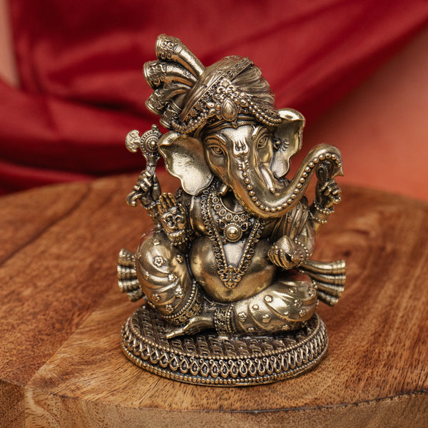 Superfine Pagdi Ganesh in Brass
