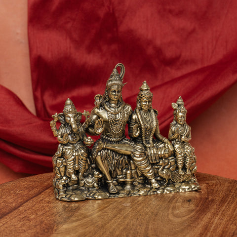 Superfine Brass Shiv Parivar | Ideal Spiritual Gift and Home Temple