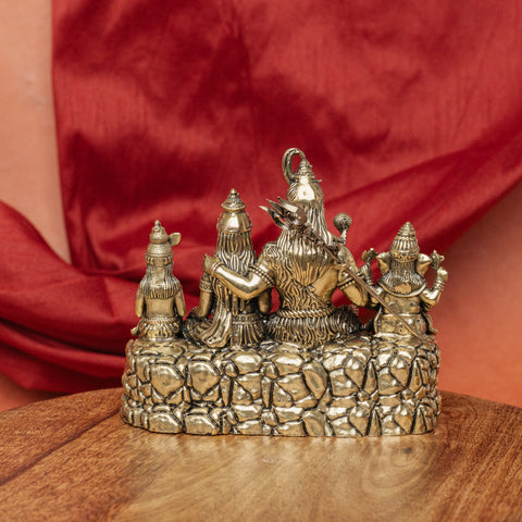 Superfine Brass Shiv Parivar | Ideal Spiritual Gift and Home Temple