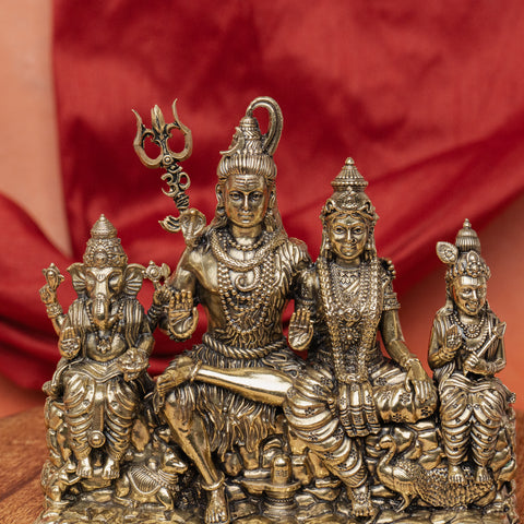 Superfine Brass Shiv Parivar | Ideal Spiritual Gift and Home Temple