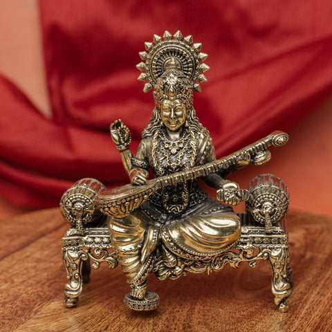 Superfine Brass Saraswati Statue
