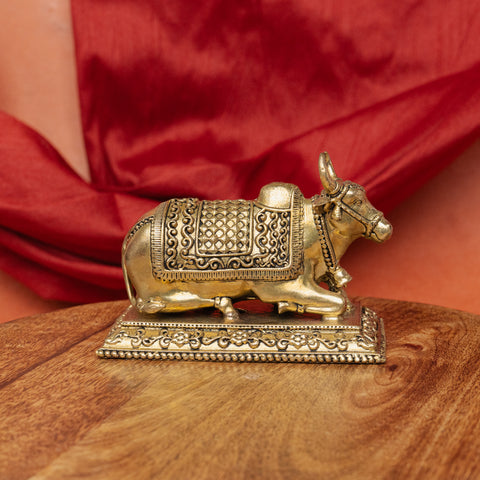 Superfine Brass Nandi Idol for Puja & Décor