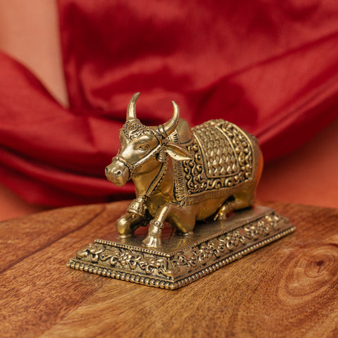 Superfine Brass Nandi Idol for Puja & Décor