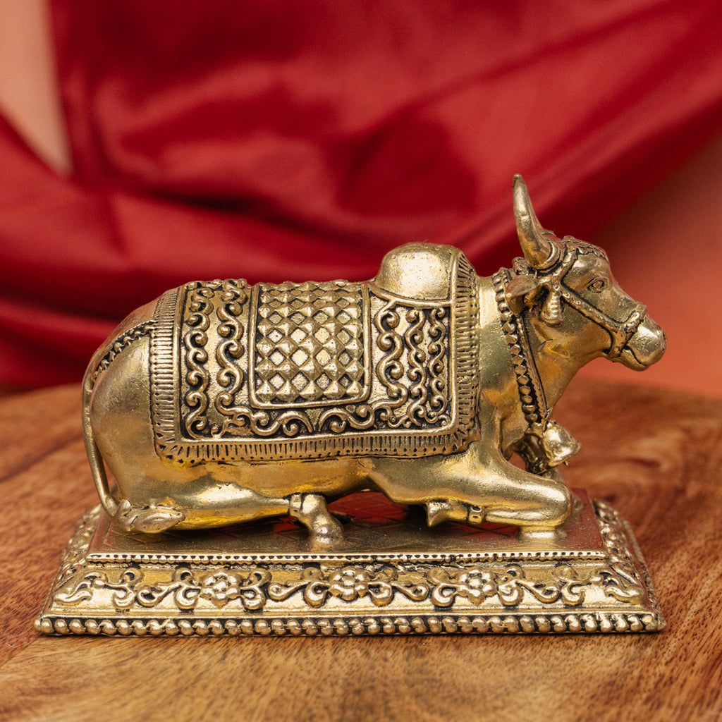 Superfine Brass Nandi Idol for Puja & Décor