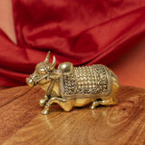Superfine Brass Nandi Bull – 1 Inch | Perfect for Home Décor & Gifting
