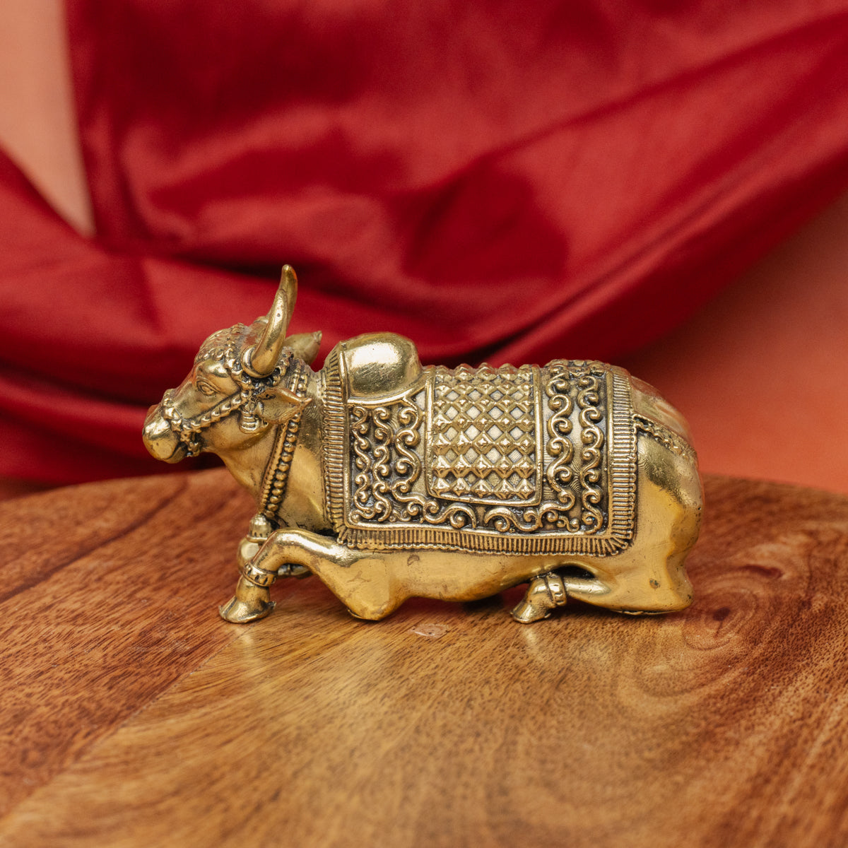 Superfine Brass Nandi Bull – 1 Inch | Perfect for Home Décor & Gifting