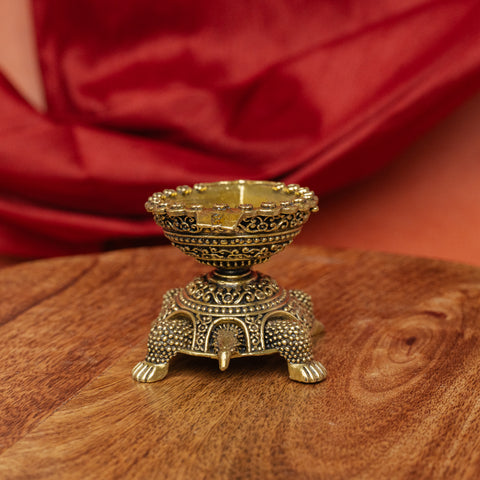 Brass Tortoise Vastu Diya – Traditional Feng Shui & Table Decor for Home, Office & Positive Energy
