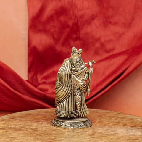 Superfine Radha Krishna Brass Statue for Puja & Gifting