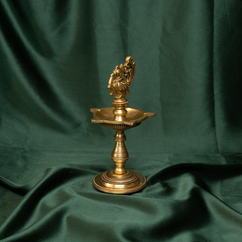 Brass Peacock Diya/Lamp Panchmukhi for Decoration