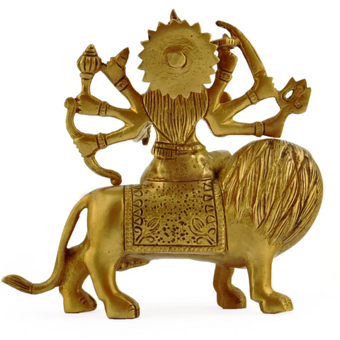 Nava Durgaa,Mahadevi,Katyayani,Mahadevi,Durga ma,Ambika,Chandi,rass Maa Durga Idol Sitting On Lion