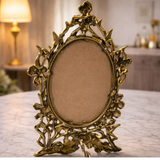 Decorative Brass Round Photo Frame for Home Table Decor