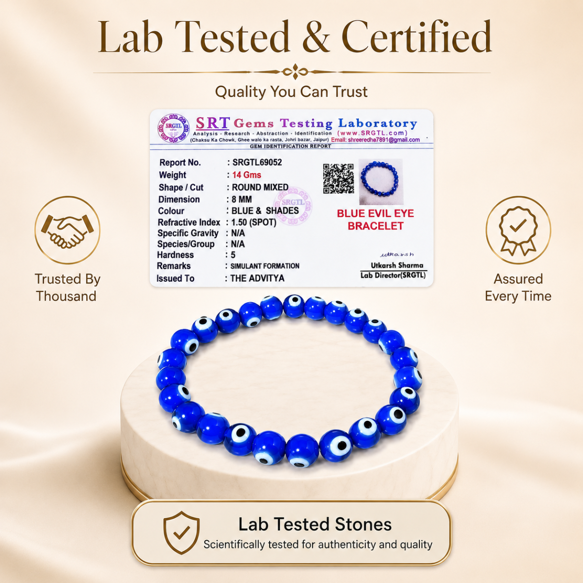 Evil Eye Bracelet for Protection from Nazar