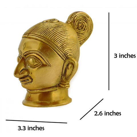 Brass Gauri Head Statue