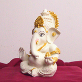 Resin White  Ganesha Statue (Small)