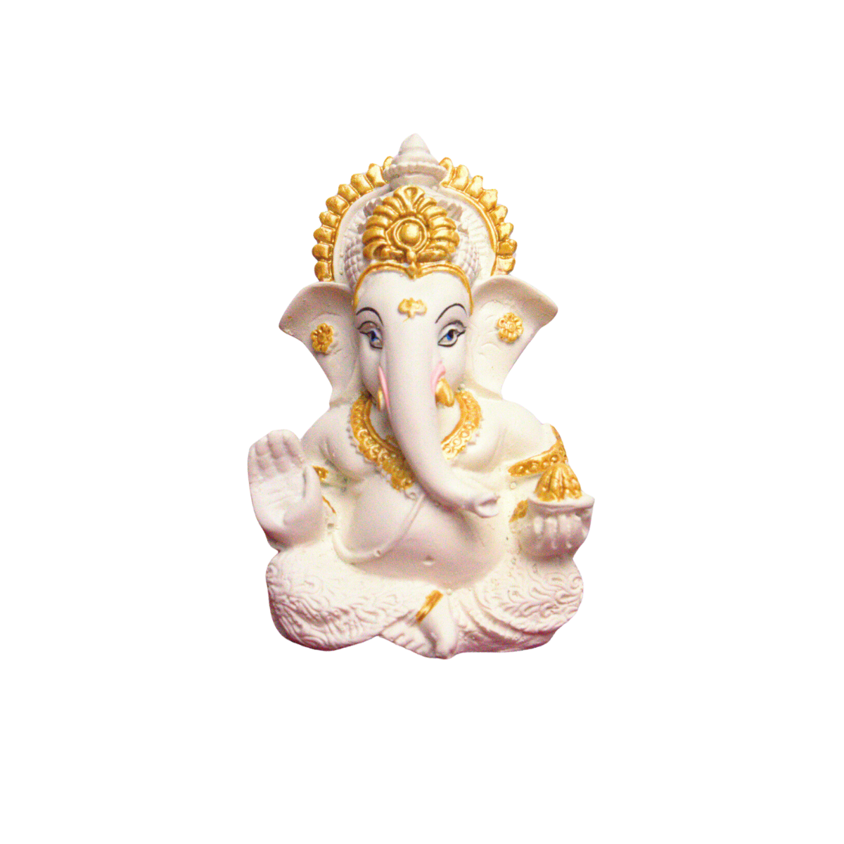 Resin White  Ganesha Statue (Small)