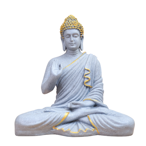 Resin Grey Buddha Statue