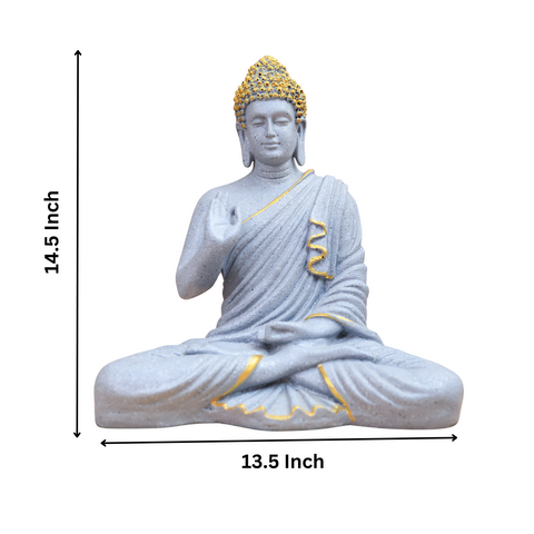 Resin Grey Buddha Statue