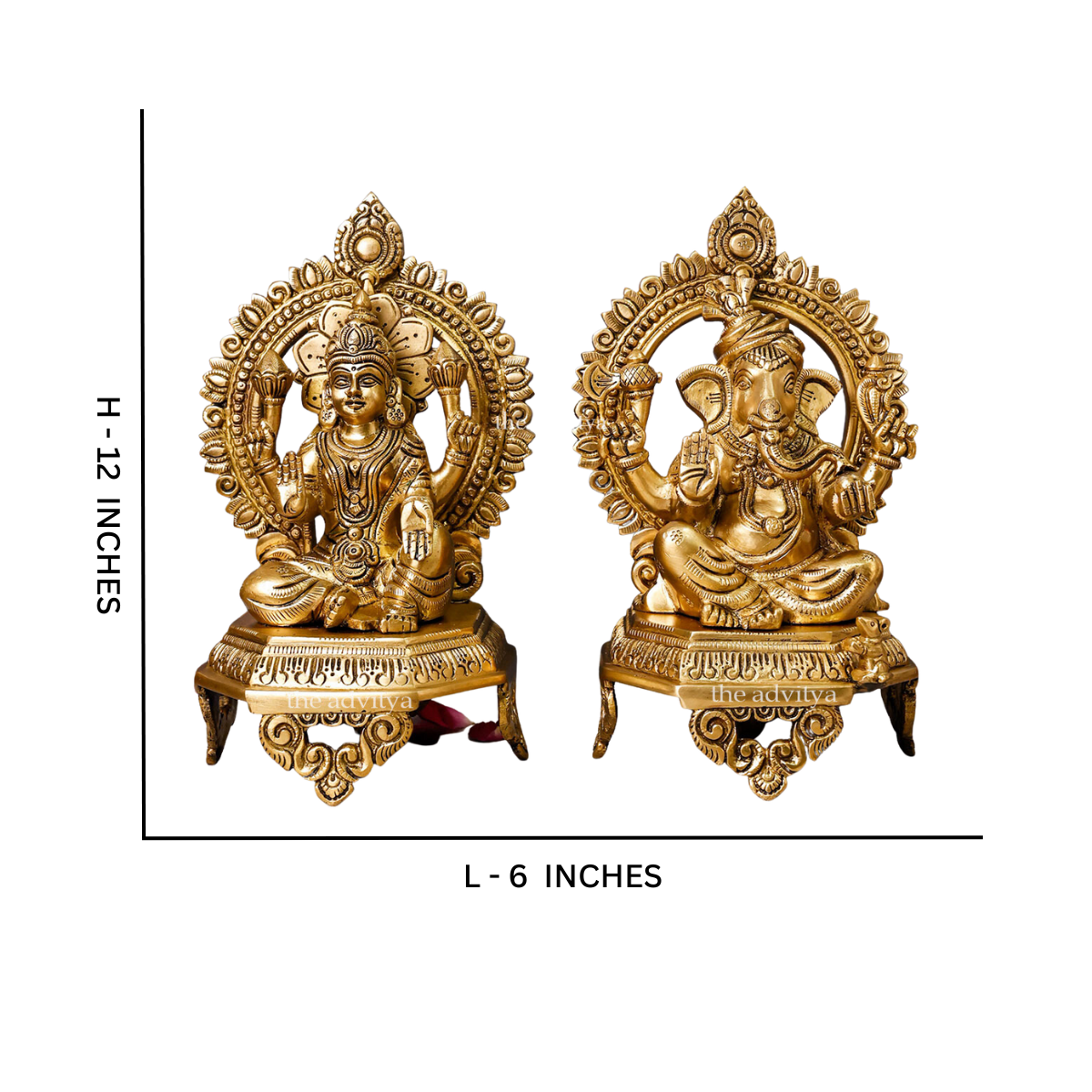 Vighneswari,Vakratund Laksmi,Ganesh Laxmi, Lambodari Lakshmi,Ekadanta Laksmi,Brass Ganesh Lakshmi on Chowki Large