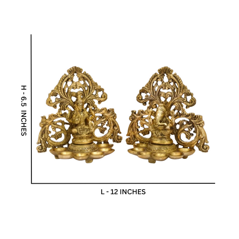 OilLamp,Light,Lamp,diya,Deeplaxmi,Deeplaxmi,OilLamp,Light,Lamp,diya,Deeplaxmi,Deeplaxmi,Brass Ganesha Laxmi 6 Diya Pair