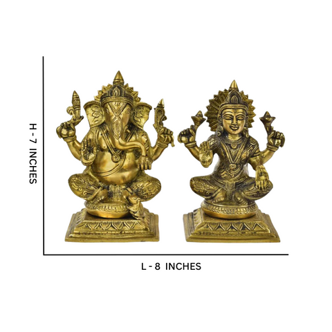 Vighneswari,Vakratund Laksmi,Ganesh Laxmi , Lambodari Lakshmi,Ganesha Laxmi Pair On Square Base