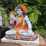 MARBLE LORD SHIVA STATUE WITH TRIDENT