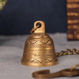 Brass Handcrafted Hanging Bell with Chain