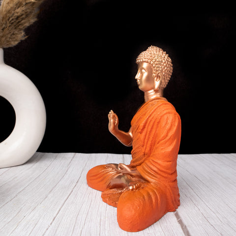 Resin Blessing Orange  Buddha Statue