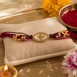 Divine Ganesha Evil Eye Rakhi with Roli Chawal