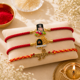 Divine Shiva Rakhi Designer Collection – Set of 3 with Roli Chawal