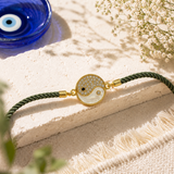 Yin Yang Designer Crystal Rakhi with Adjustable Bracelet – Roli Chawal
