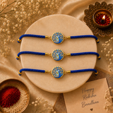 Peacock Designer Rakhi Collection Set of 3 with Premium Adjustable Thread with Roli Chawal