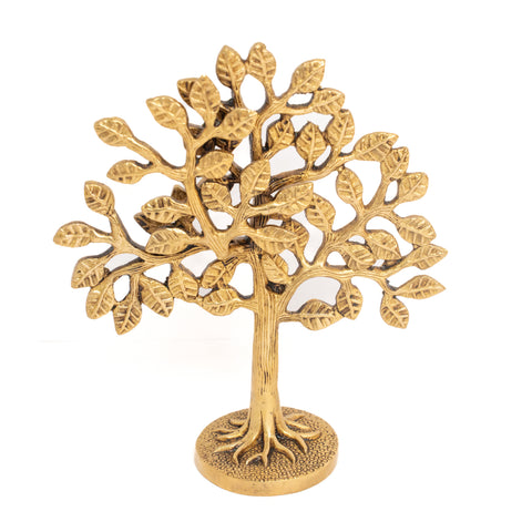 Brass Buddha with Brass Tree of Life Gift Set