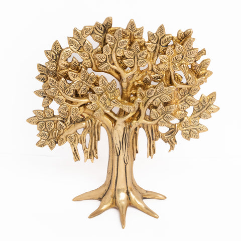 Brass Tree of Life with Resin Blue Ganpati Gift Set/Hamper