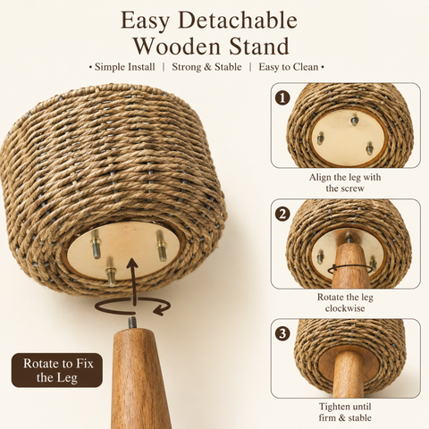 Jute Planter with Legs - Set of Two